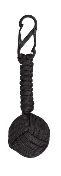 ΜΠΡΕΛΟΚ Albainox Double carabiner with paracord ball, Black