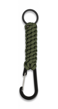 ΜΠΡΕΛΟΚ Albainox Snap hook with paracord and ring. Green, 33947-VE