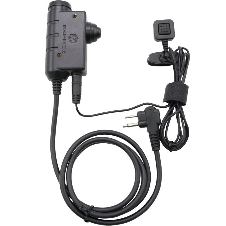 Διακόπτης PTT για Ωτοασπίδες EARMOR, Motorola, YAESU FT-4x, Διπλό βύσμα, Standard