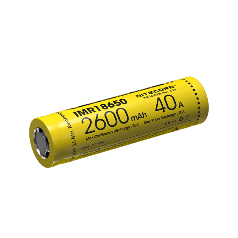 ΜΠΑΤΑΡΙΑ NITECORE IMR18650 2600mah 40A FlatTop (Ζεύγος) - Image 2