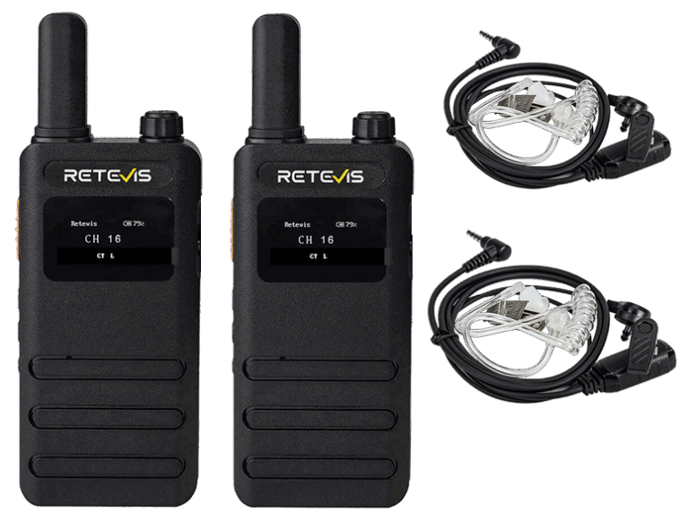 ΠΟΜΠΟΔΕΚΤΗΣ RETEVIS B63S, PMR16 + 2x G-Hook earpiece C9250A , Transparent
