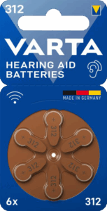 ΜΠΑΤΑΡΙΑ VARTA Aid 312 BL6- Ακουστικών 6άδα, Made in Germany