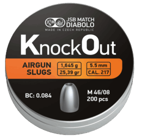 ΒΛΗΜΑΤΑ JSB KO Slug .217, 5.5mm /200pcs (1.645g)