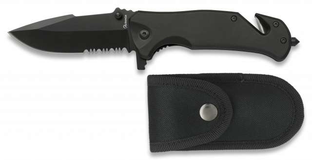 ΣΟΥΓΙΑΣ ALBAINOX, black penknife. Serration. Bl, 19800
