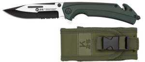Σουγιάς K25 tactical pocket knife. Green G10.Saw, 25235