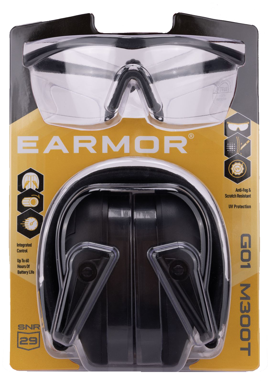 Ωτοασπίδες Ηλεκτρονικές EARMOR M300T-BK + ΓΥΑΛΙΑ G01 - Image 6