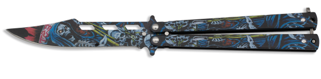 ΣΟΥΓΙΑΣ ALBAINOX, BT, colours 3D Skull balisong, 02222
