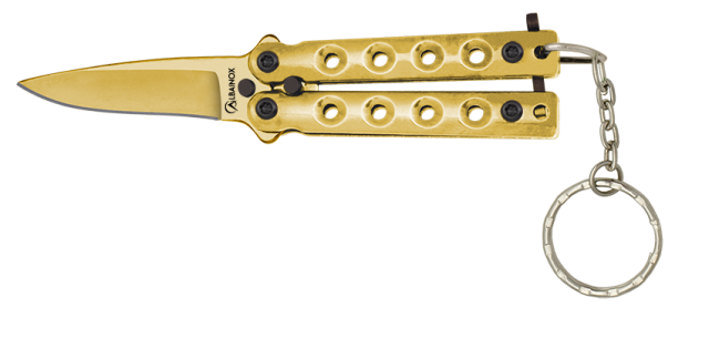 ΣΟΥΓΙΑΣ ALBAINOX, BT, Key-ring balisong. Gold, 4 cm, 02248