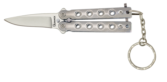 ΣΟΥΓΙΑΣ ALBAINOX, BT, Key-ring balisong. Silver, 4 cm, 02249