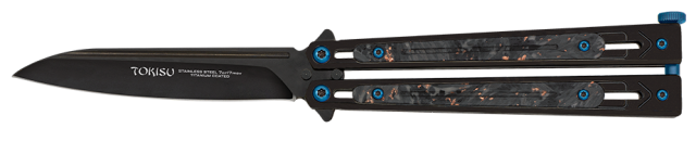 Σουγιάς TOKISU balisong. Bright black steel, 02259