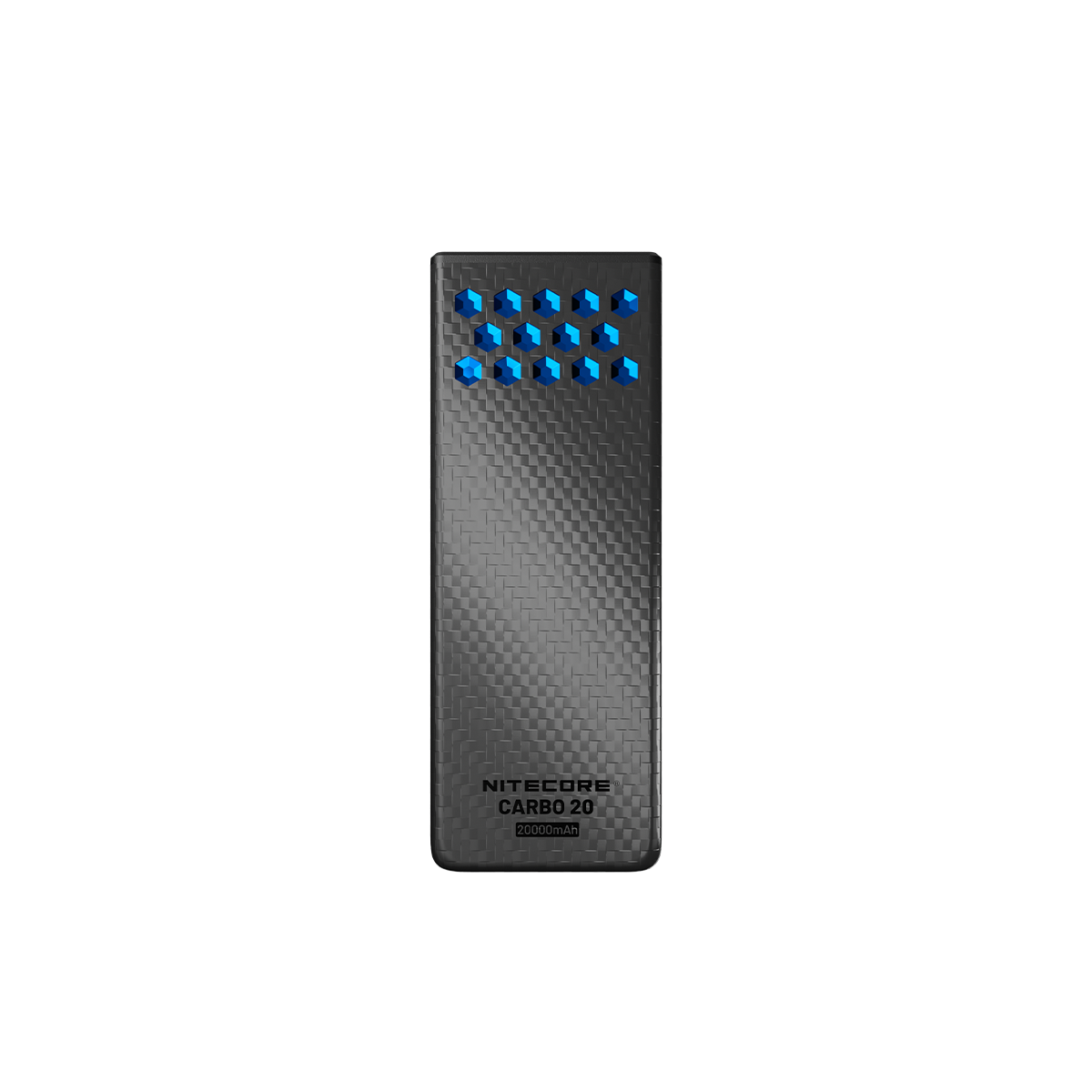 POWER BANK NITECORE CARBO 20, Carbon Fiber, Fast Charge, 65W MAX, BLUE